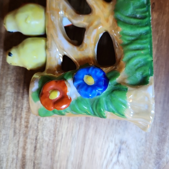 Lusterware Birds on a Fence Made in Japan Ceramic Vase 3 1/2" x 4" vinta… - Picture 11 of 12